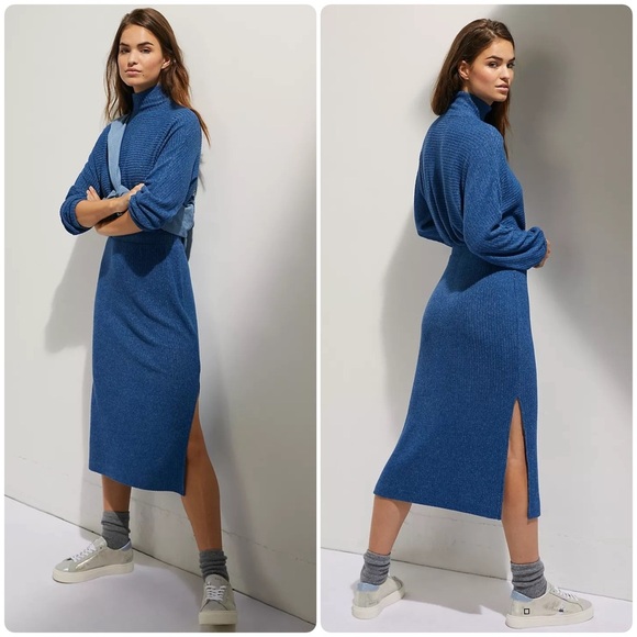 ANTHRO SATURDAY/SUNDAY | Mariah Ribbed Knit Maxi Dress Size M - Picture 1 of 13